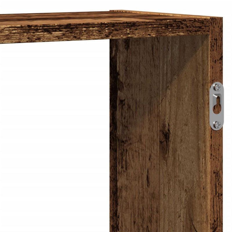 17 Stories Wall Shelf Engineered Wood, Old Wood, 42cm H x 129cm W x 18cm