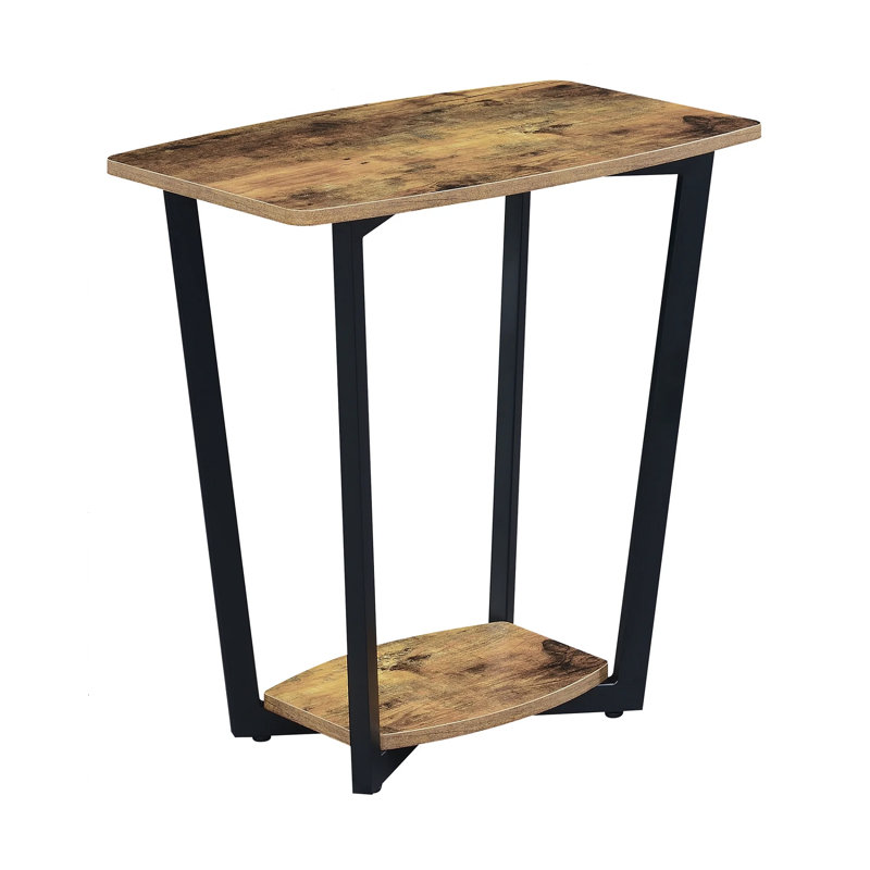 Asyra End Table, Birch/Slate Gray