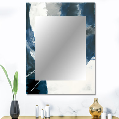Feeling Honolulu Blue X - miroir mural à encre liquide, miroir décoratif moderne, impression d'art en métal