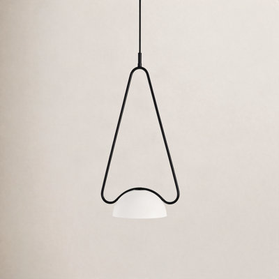 Romaine Single Light Glass Dimmable Pendant