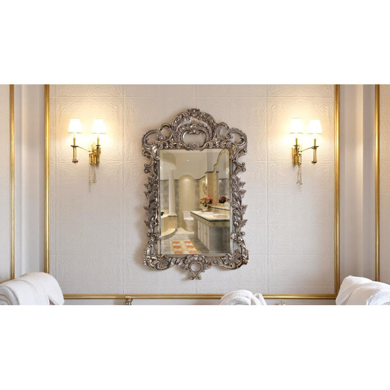 Rococo Flat Solid Wood Mirror