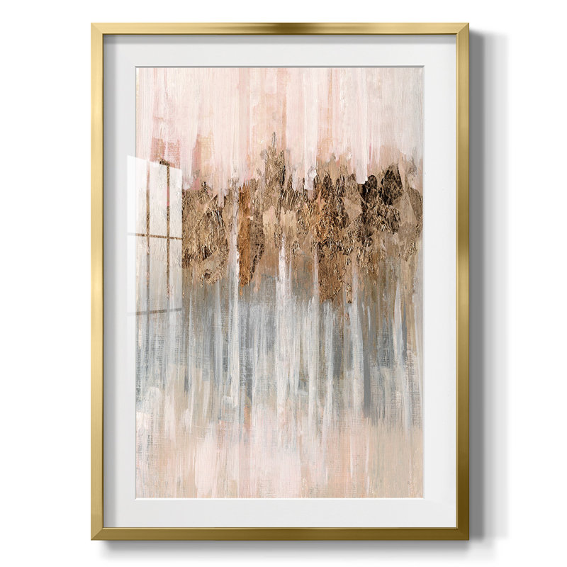 Printemps ombres - impression encadrée, H 25,5 po x l 17,5 po, Doré