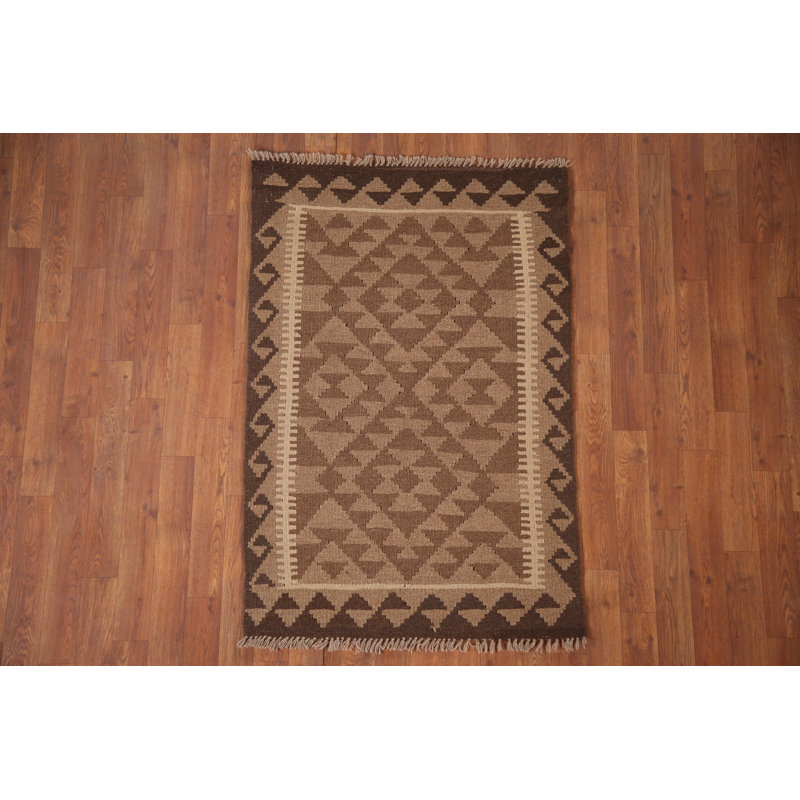 Tapis oriental en laine réversible kilim 3 x 4