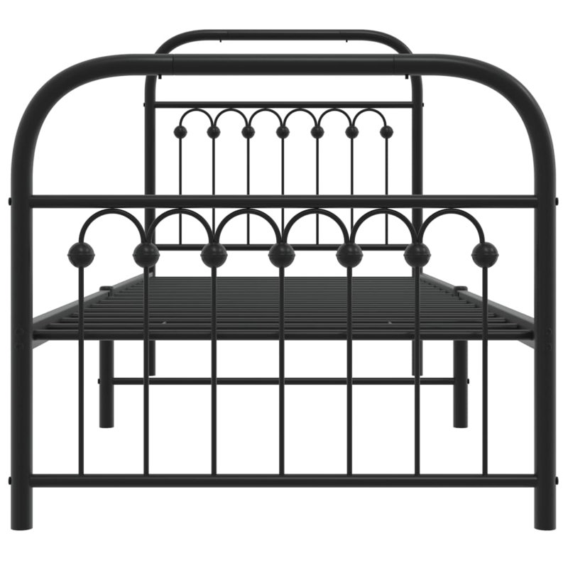 Lantremange Metal Bed, Black, Small Single (2'6)