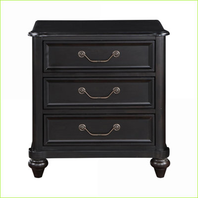 Table de chevet 3 tiroirs Charcoal