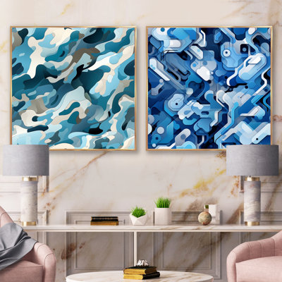 Cragi - ensemble de 2 collages carrés abstraits