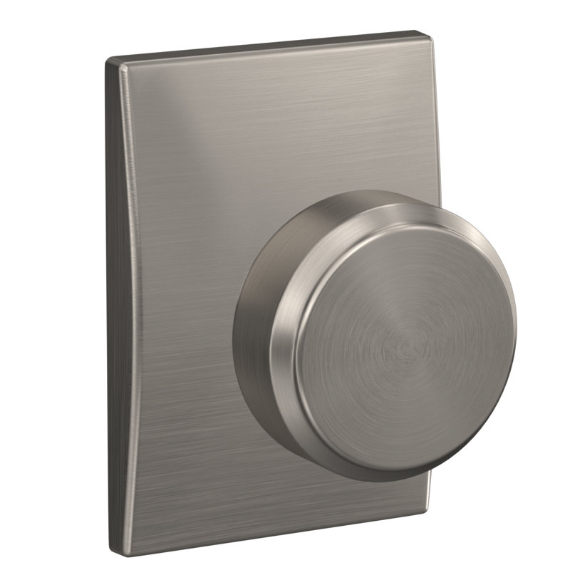 Bowery Privacy Door Knob, Satin Nickel