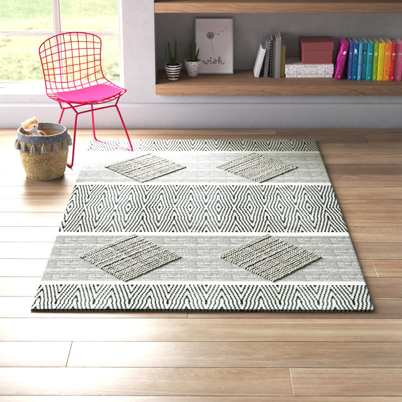 Juliaetta Geometric Hand Woven Area Rug, Rectangle 152 x 244cm