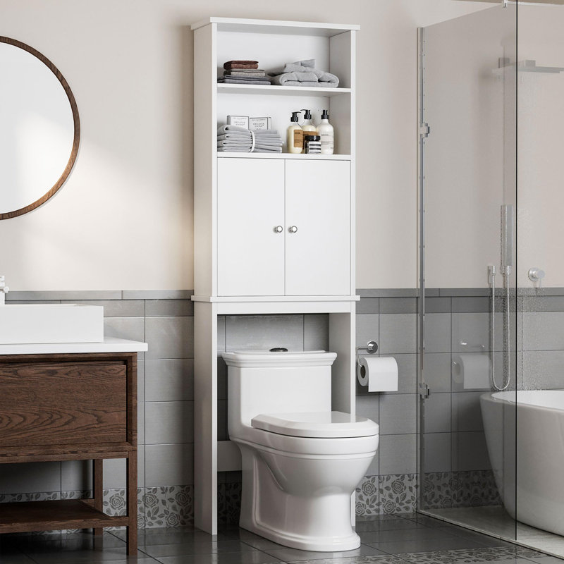 Kenyiah Freestanding Over The Toilet Storage, White