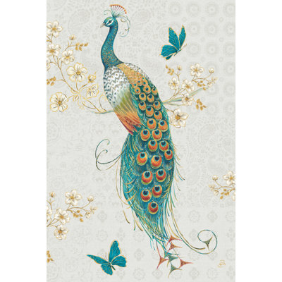 Ornate Peacock IXA by Daphne Brissonnet - Wrapped Canvas Art Prints