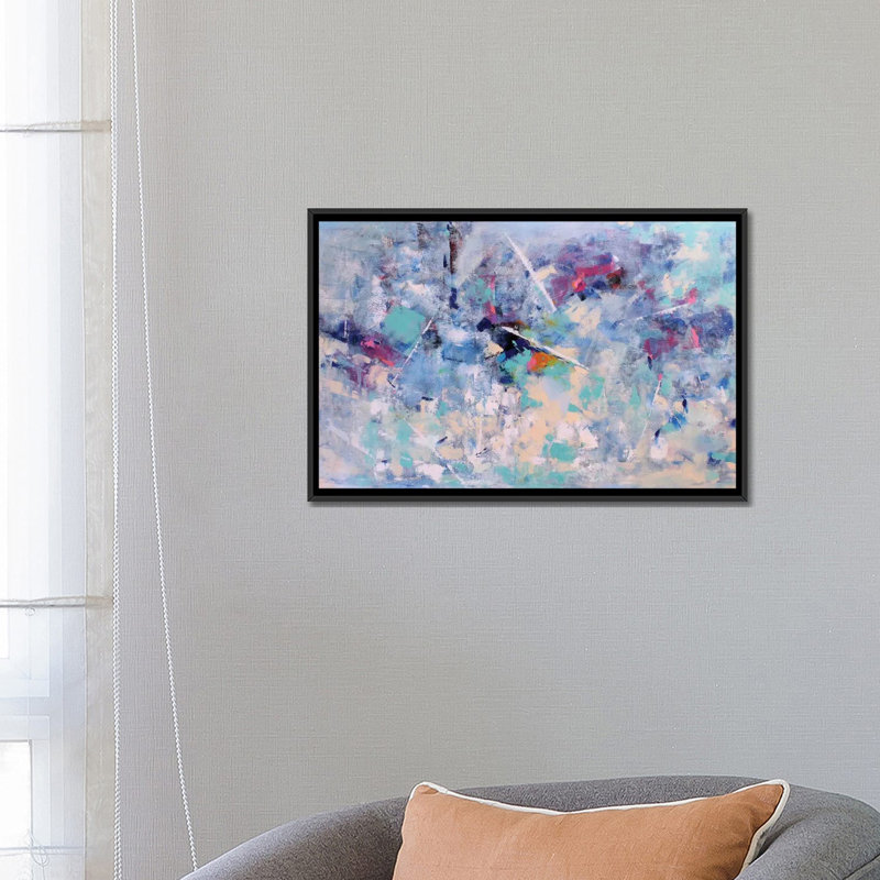 « melody ii », reproduction sur toile, H 18 po x l 26 po x P 1,5 po, Toile avec cadre noir, Pas de tapis