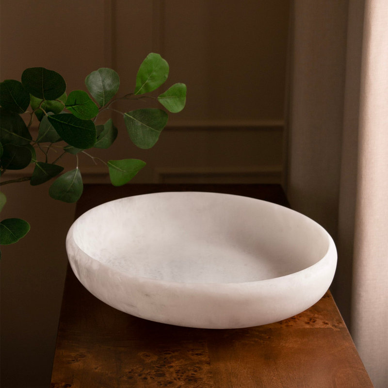 Grand bol ovale en résine RESIN, Noix de coco
