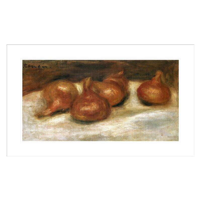 Nature morte avec des oignons par Pierre-Auguste Renoir, impression giclée encadrée, H 18,44 po x l 29,5 po