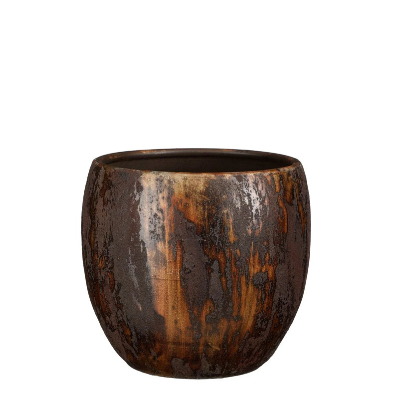 Ajsha Ceramic Pot Planter, 34cm H x 34cm W x 34cm D, Terracotta