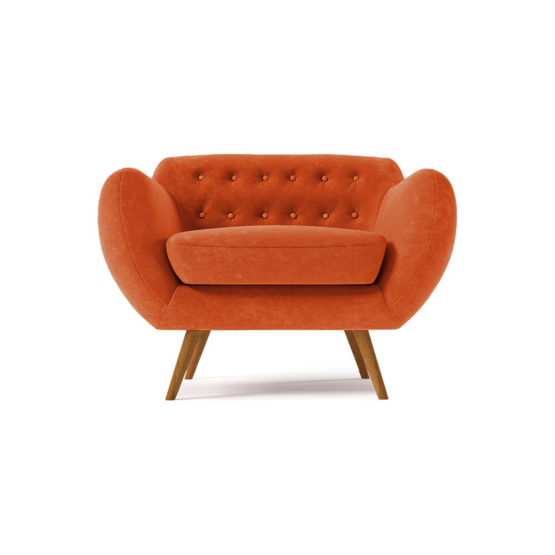 Millicent Upholstered Armchair, Orange