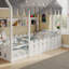 Lit simple sur pied avec 3 tablettes de rangement et garde-corps-904033004-904033007
