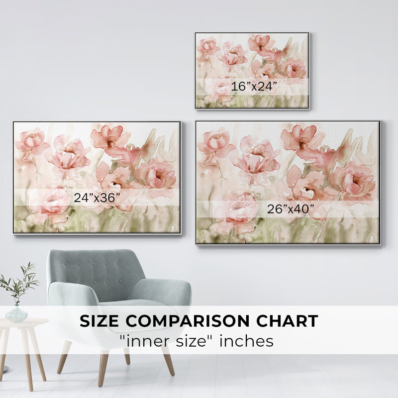 «Springs Welcome», reproduction sur toile encadrée, H 17 po x l 25 po x P 2 po, Blanc