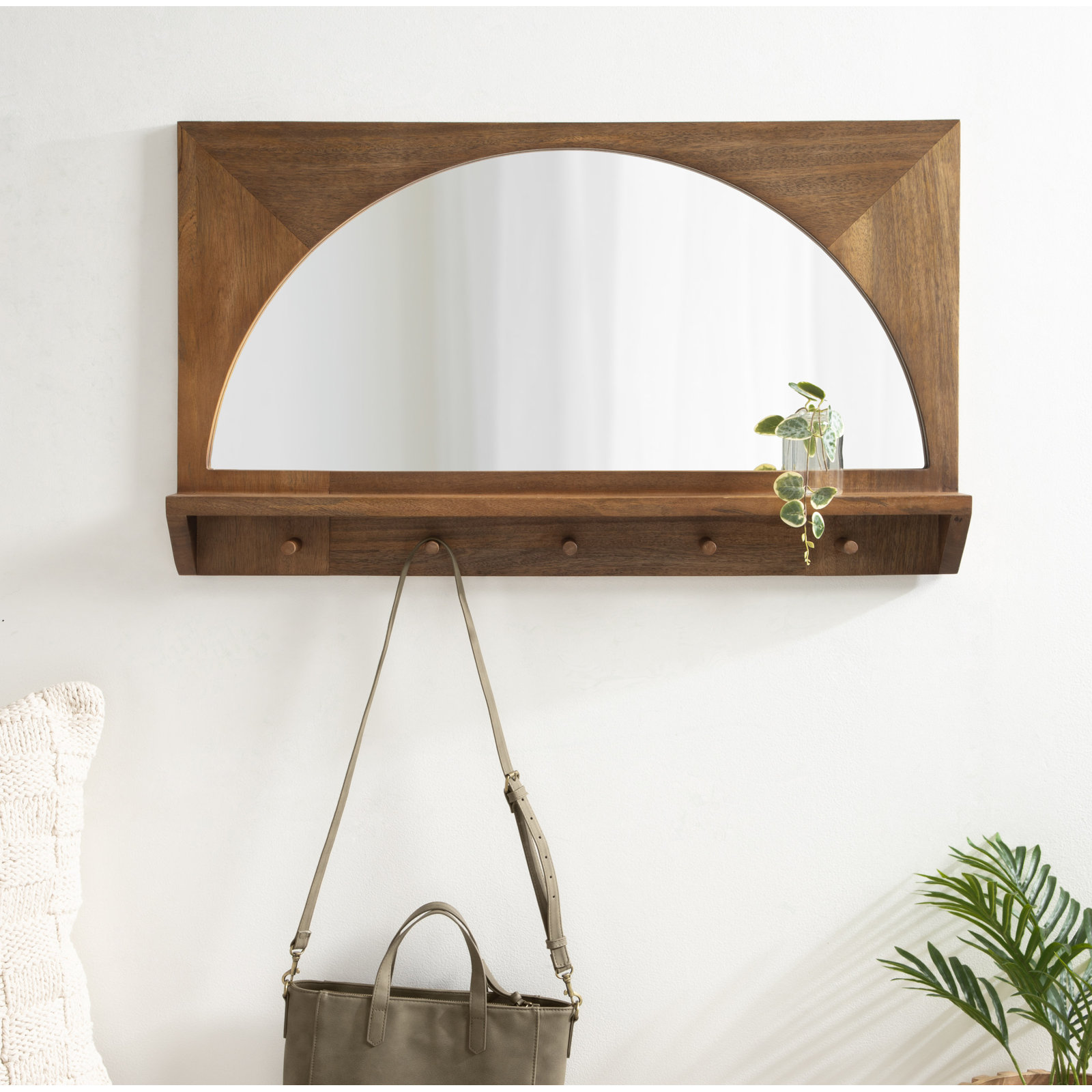 Julianna Wood Mirror, 24" x 36", Brown