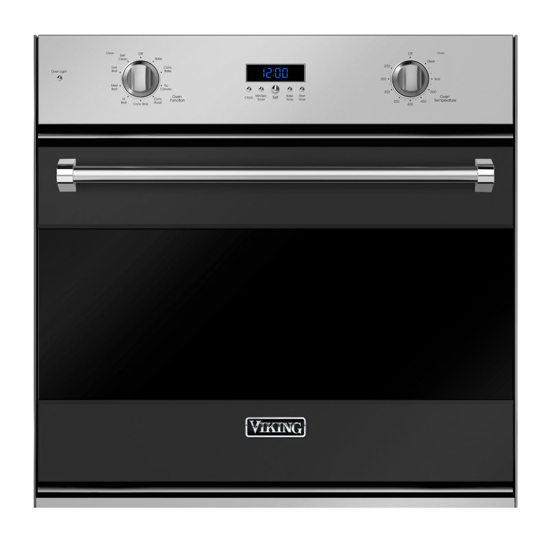 30" Electric Single Oven, Cast Black