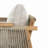 Sumbawa Outdoor Club Chair, Stylish Teak Finish With Rope-Woven Arms For Patio And Sunroom Relaxation