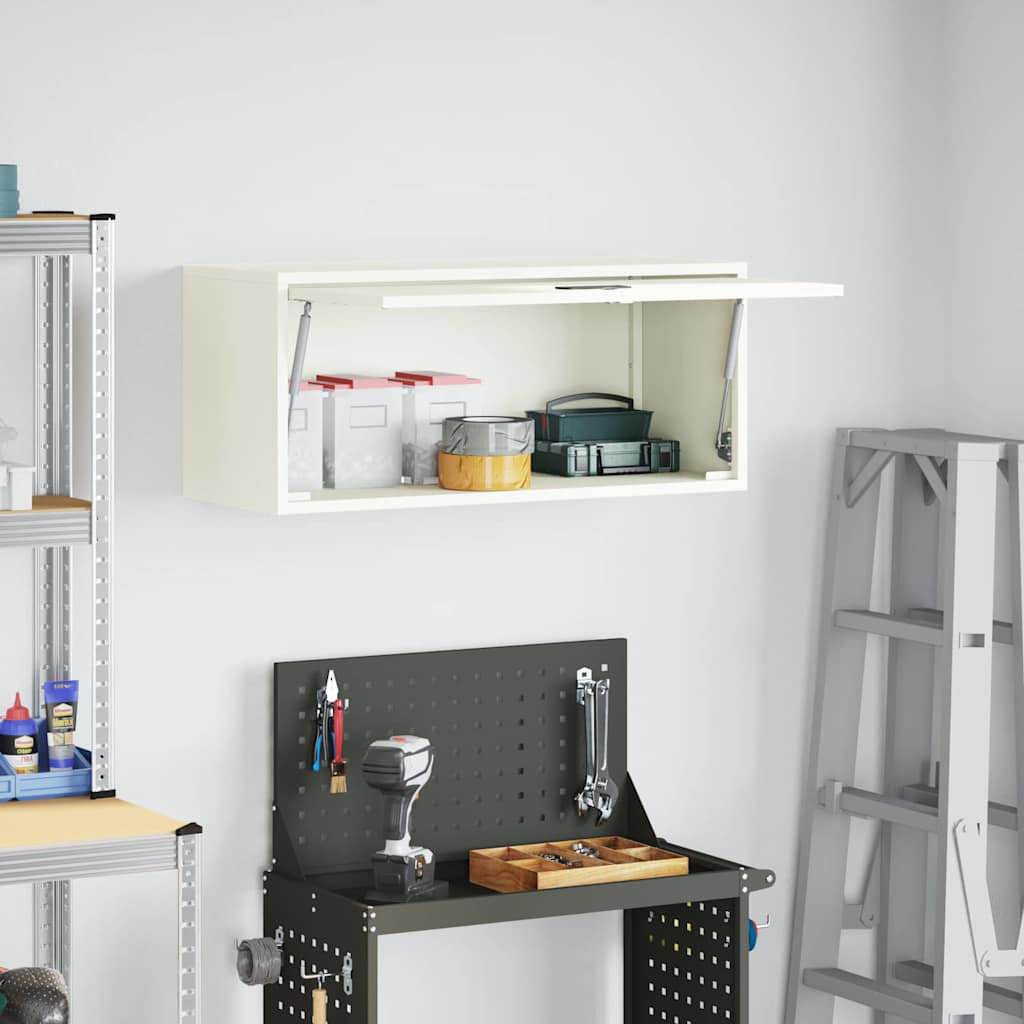 Wall Cabinet For Garage Powder-Coated Steel Storage Indoor Units Secure