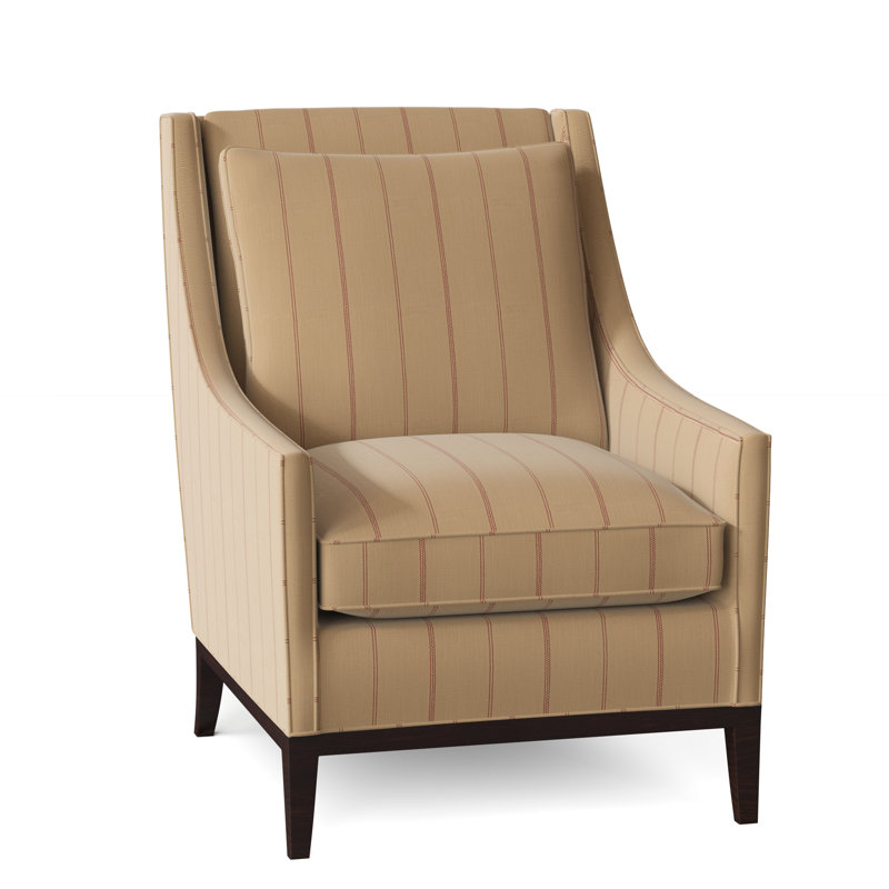Eastside Wingback Chair, Leah Desert Rose, Black Walnut