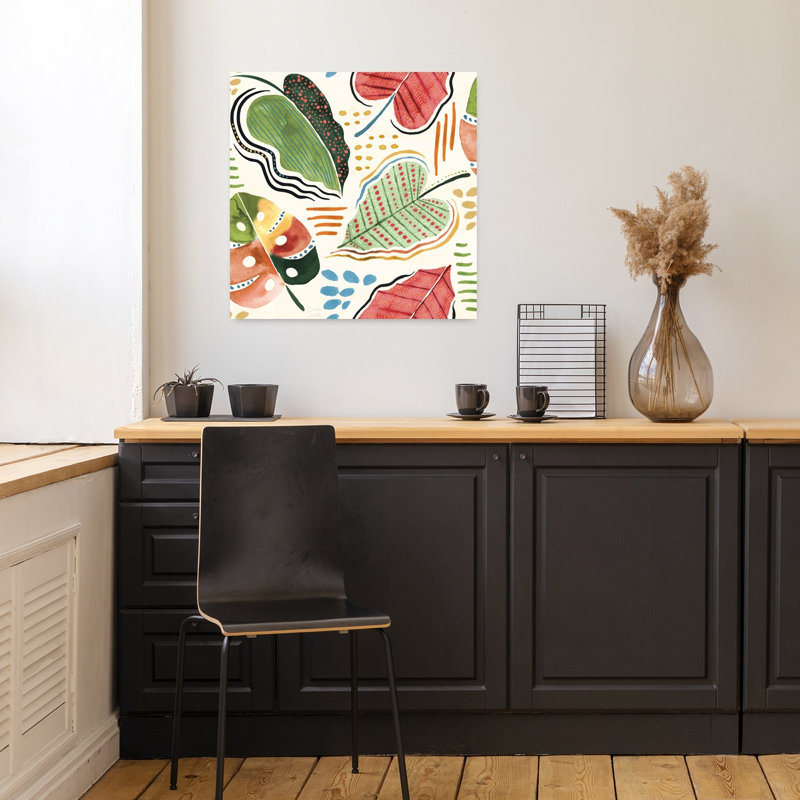 Rainforest Pattern Ia Abstract Tropical Art, 18" H x 18" W
