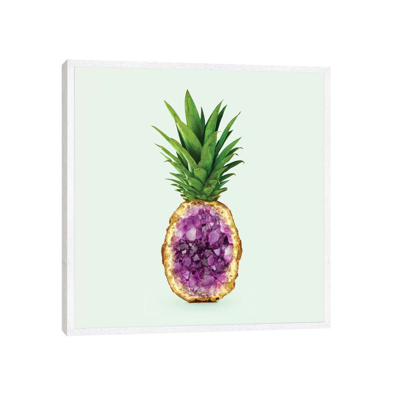Pineapple Quartz by Paul Fuentes - Print on Canvas, 93.98 cm H x 93.98 cm W, White Framed