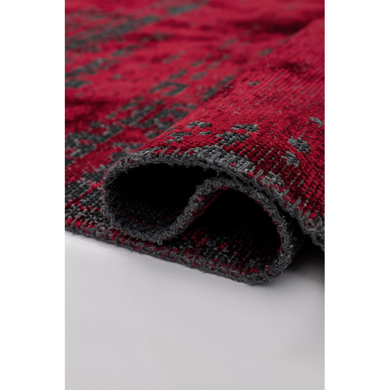 Rapture Red/Black Luxury Area Rug, Rectangle 7'10" x 9'10"
