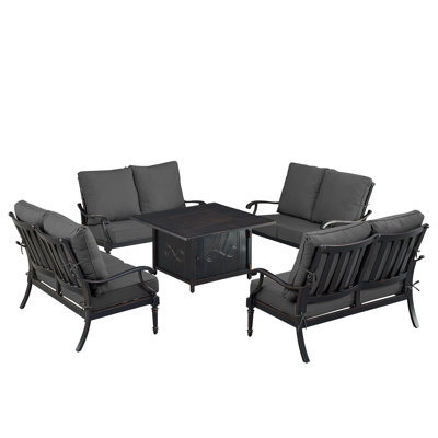 Paisha 8 - Person Patio Conversation Set with Cushions