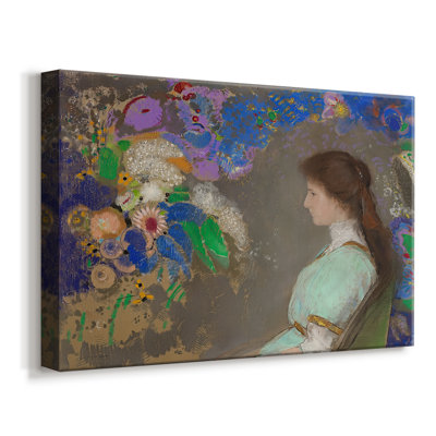 Portrait de Violette Heymann - Odilon Redon - Toile tendue avec châssis - 1910