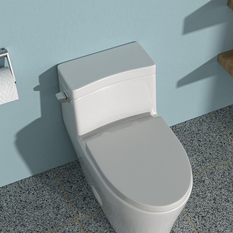 Toilette monobloc en céramique à une chasse avec siège cloisonné