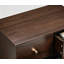 Commode haute à 7 tiroirs brun foncé, meuble vertical en bois avec poignées dorées, meuble de rangement pour vêtements sur pied pour chambre à coucher