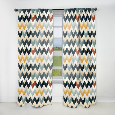 Contemporary Chevron - Rideau à chevrons - Rideau à chevrons obscurcissant - 1 panneau