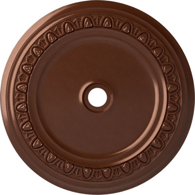 Médaillon de plafond Endurathane Caputo, diamètre extérieur de 41 po x 4 po x P 2 3/8 po (convient aux auvents de 5 1/2 po ou moins), finition en cuivre peint à la main