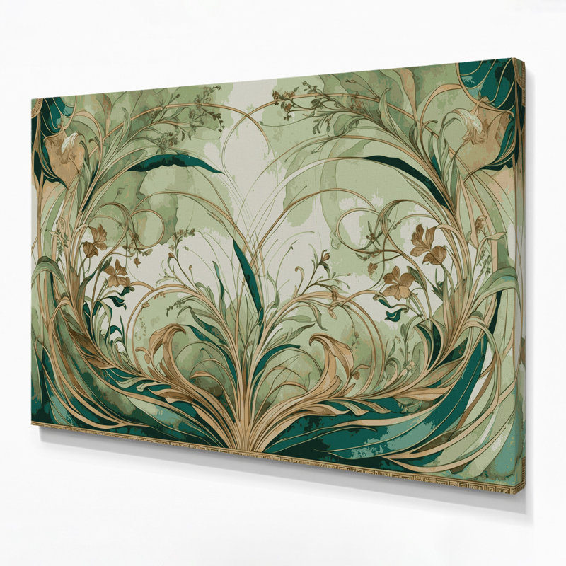 Art mural sur toile Botanical Art Nouveau, H 20 po x l 24 po