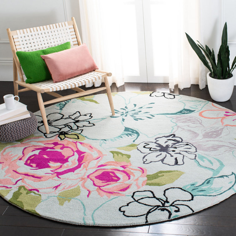 Matthews Hand Tufted Wool Floral Rug