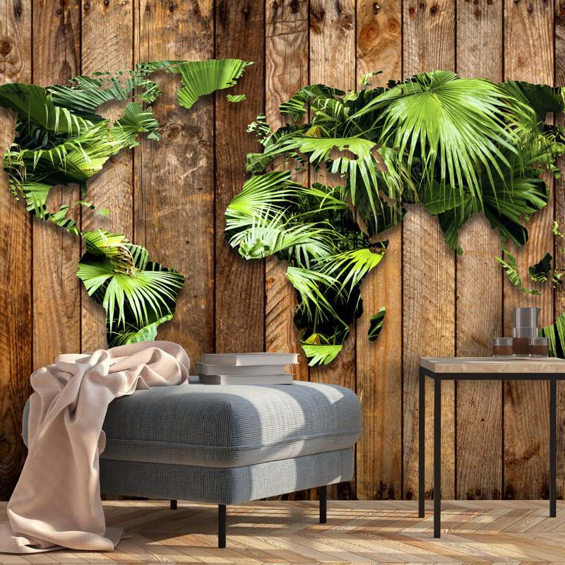 Dzenita Textured Matte Peel & Stick Mural, 294 cm x 210 cm