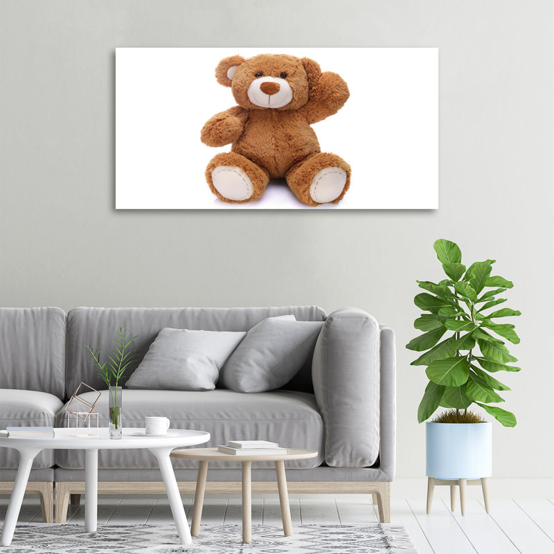 Teddy Bear - No Frame Print on Canvas, 50cm H x 100cm W, No Frame