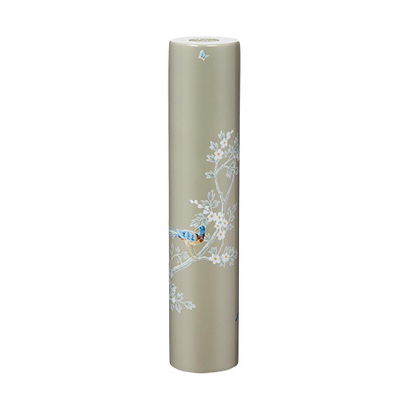 Chinoiserie Candlestick, Gray