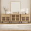 Buffet 94,5 "Mid-Century moderne avec tablettes réglables et 2 tiroirs-1644776538