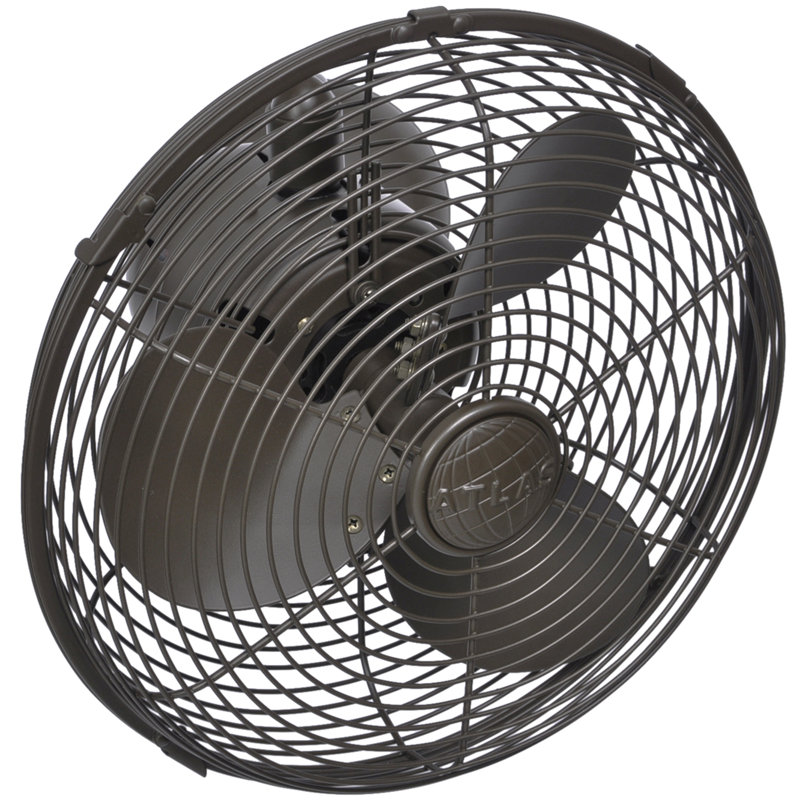 Ventilateur mural oscillant 13 po , Bronze texturé