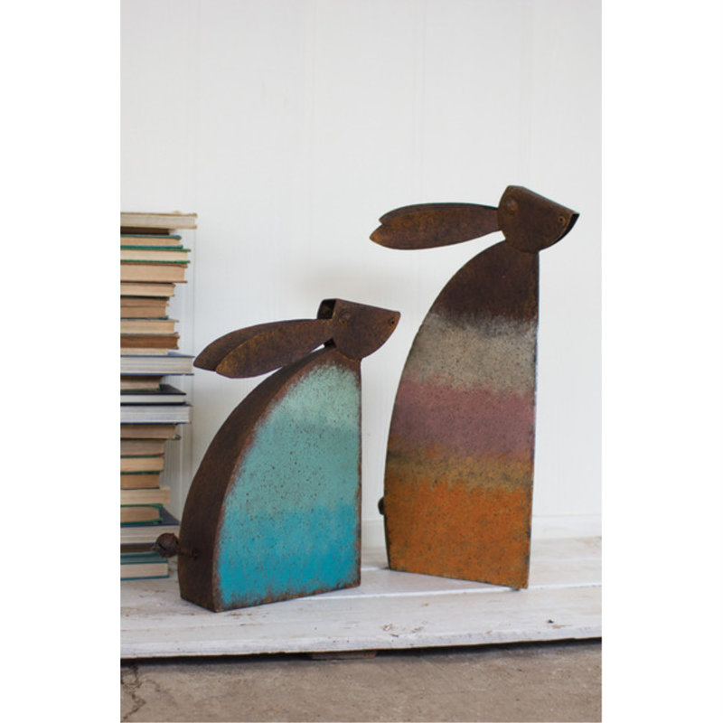 Laurel Foundry Modern Farmhouse® Juno Rustic Metal Rabbit 2 Piece ...