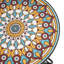 Superbe table d'appoint d'extérieur avec plateau en céramique et pieds en céramique à motif floral