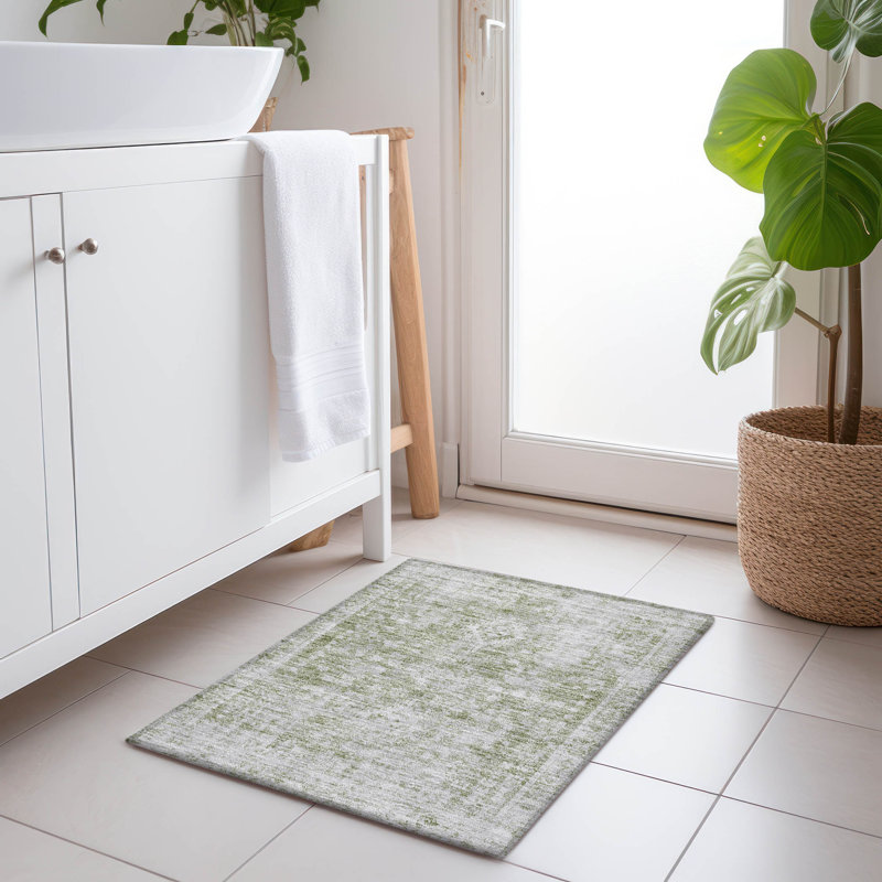 Tapis intérieur / extérieur lavable à la machine Christain ACN1229, Rectangle 1'8" x 2'6"