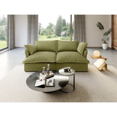 Canapé modulaire rembourré en duvet, canapé convertible Comfty pour siège profond, housses de coussins amovibles