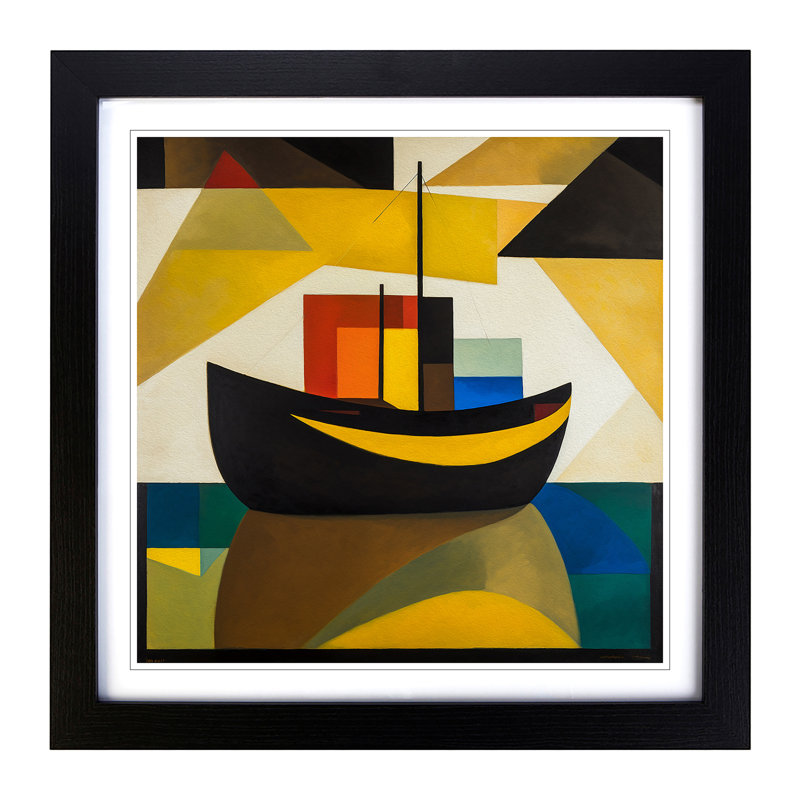 Single Picture Frame Print on Wood, Black