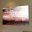 « red soleil gouttes »-impression sur toile tendue-14058451