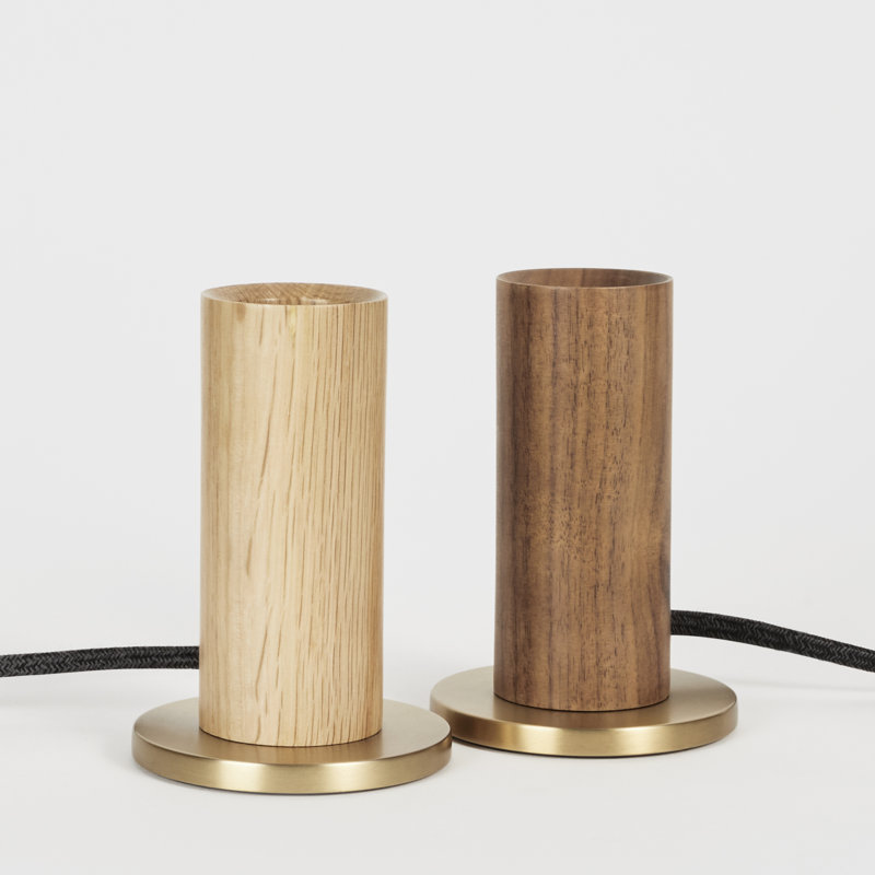 Walnut Kncukle Table Lamp With Sphere IV