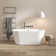 59" x 29.5" Acrylic Freestanding Soaking Tub with Chrome Overflow and Quick Drain